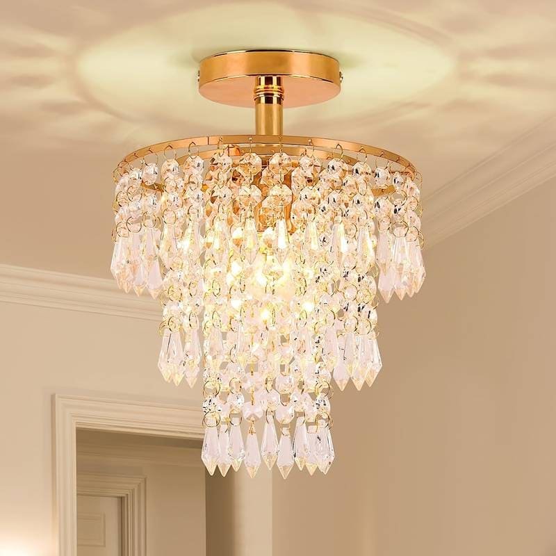 Modern Mini Crystal Chandelier Recessed Ceiling Light